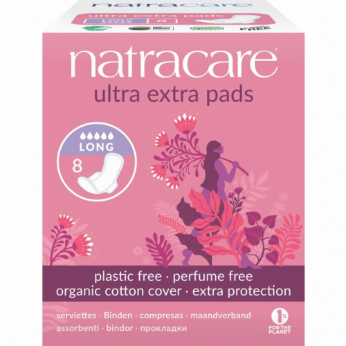 Absorbante Ultra Extra de noapte lung (5 picături), Natracare Absorbante Ultra Extra de noapte lung (5 picături), Natracare